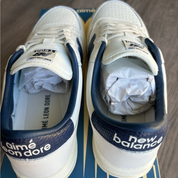 NWOT New Balance x Aime Leon Dore White Navy T500 - Picture 4 of 9